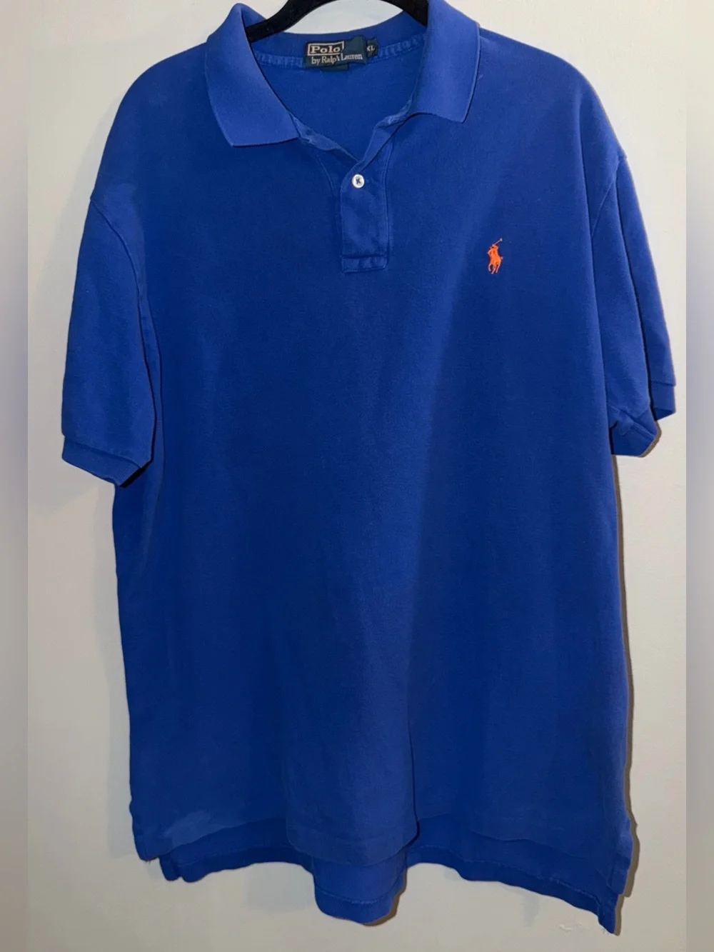 Ralph Lauren Polo Shirt in Royal Blue with Orange Pony
